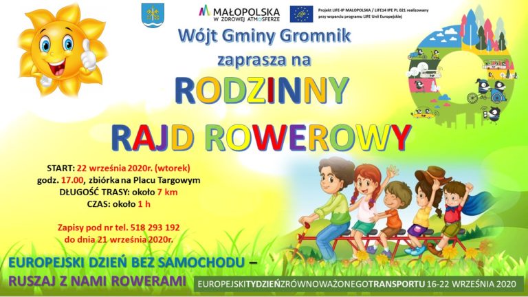 plakat rodzinny rajd rowerowy